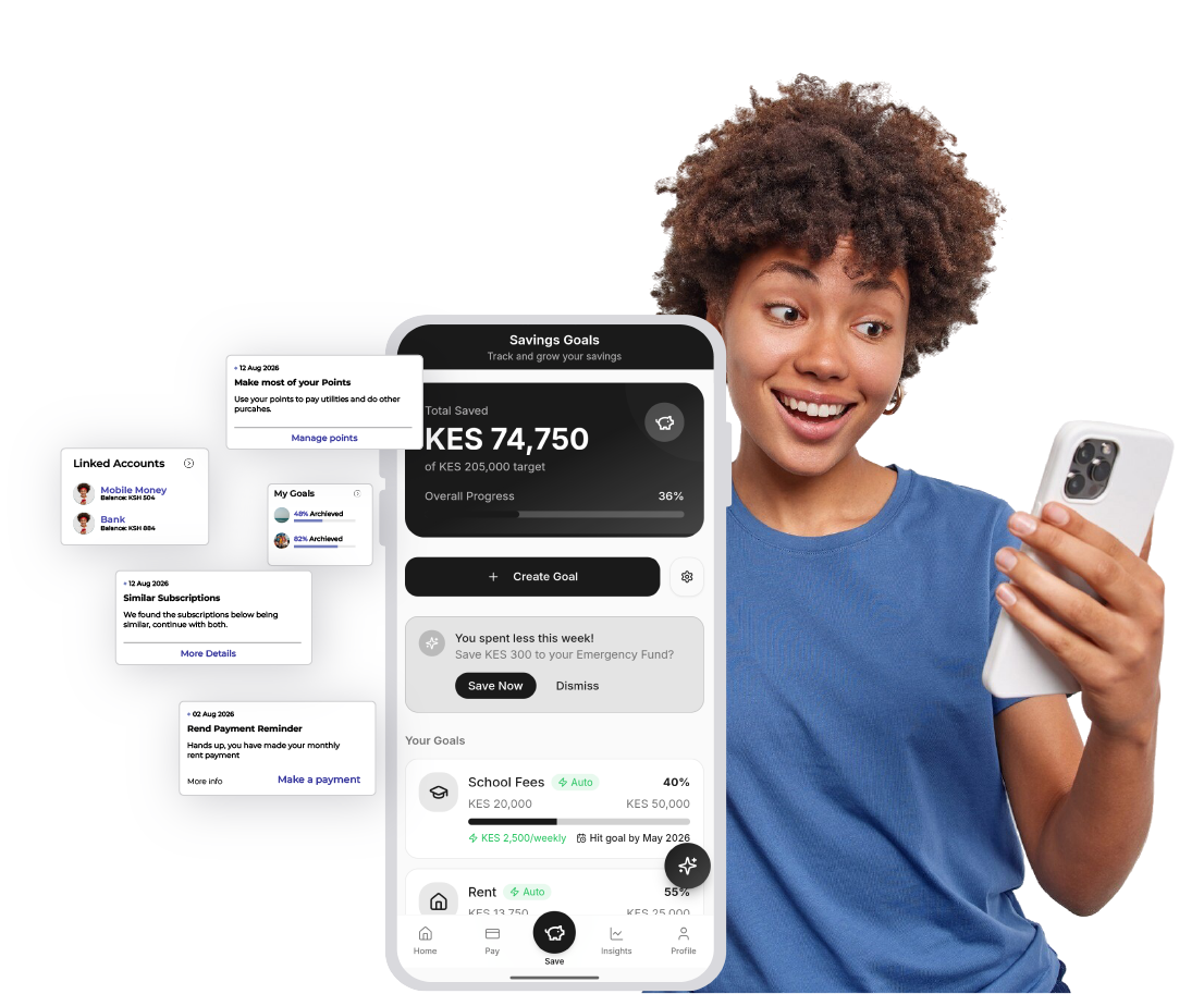 WalletSense.AI Dashboard showing personalized financial insights